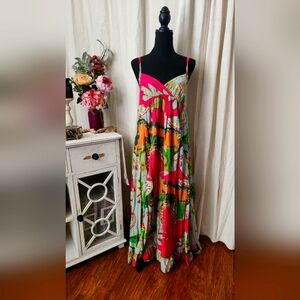 Derek Heart Fun Floral Beachy Maxi Sundress Size Medium